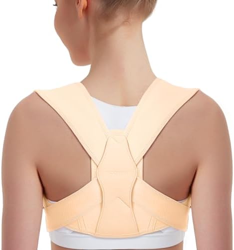 Vicorrect Posture Corrector for Women and Men, Adjustable Upper Back Brace for Clavicle Support and Providing Pain Relief from Neck, Shoulder, and Upper Back