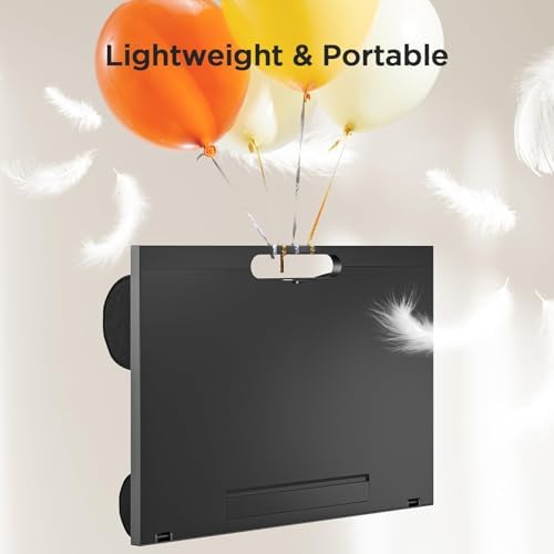 HUANUO Lap Desk with 8 Adjustable Angles – Up to 15.6" Laptop, Black