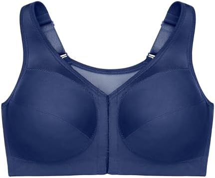 Glamorise Full Figure Plus Size MagicLift Front-Closure Posture Back Bra Wirefree #1265