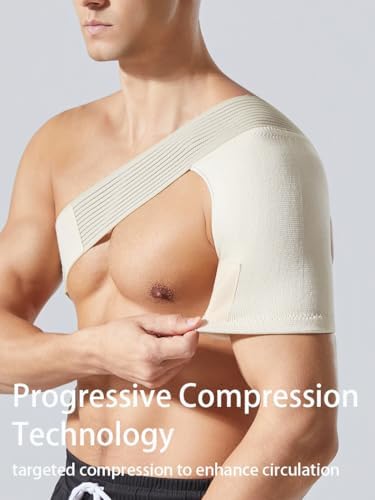 Shoulder Brace for Men & Women – Shoulder Compression Sleeve for Rotator Cuff Injuries, Frozen Shoulder & Tendonitis – Breathable Shoulder Support for Sports & Recovery – Fits Left or Right Arm (XS/S)