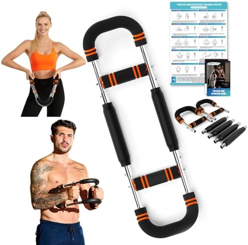Twister Arm Trainer, Adjustable 6 Resistance Levels(30-120lb) with Poster