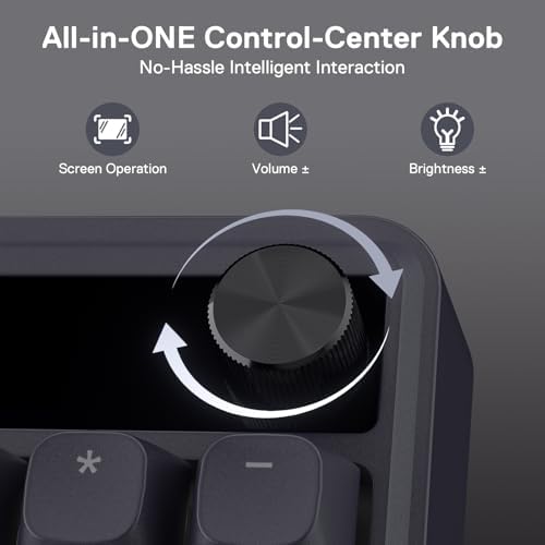 Redragon K762 PRO Wireless 104-Key Gasket Gaming Keyboard, Screen & Knob