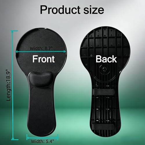 Ergonomic Adjustable Chair Arm Rest Mouse Pad with Wrist Cushion,Mouse Extension Platform Tray with Anti-Fall Baffle, Chair Attachment Arm Support with Straps (Black)