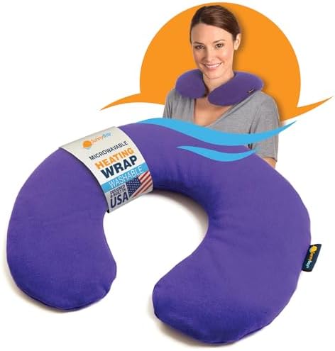 SunnyBay Microwavable Heating Pad, Flaxseed Neck Pillow, 2.5 lb, Purple