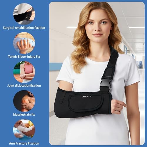 SPRING SEAON Arm Sling Shoulder Immobilizer for Women and Men Adjustable