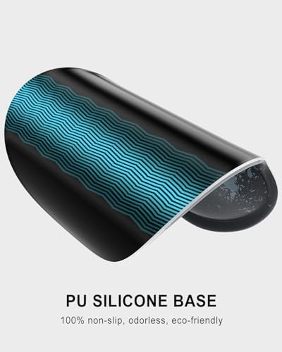 Auhoahsil Ergonomic Mouse Pad with Wrist Rest, Comfortable Silicone Non-Slip Computer Pain Relief Gel Mouse Mat with Wrist Support for Gaming, Work, Office, Women & Men, Cute Pattern, Misty Forest