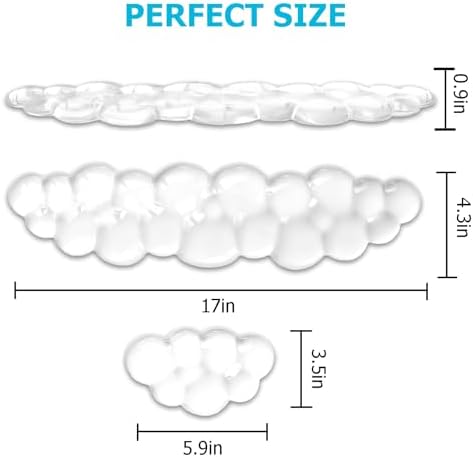Gel Cloud Wrist Rest Keyboard, Ergonomic Keyboard Wrist Rest, Clear