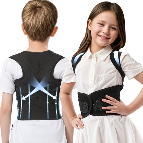 babaka Posture Corrector for Kids, Adjustable Full Back Support, Back Brace for Upper and Lower Back Pain Relief, Scoliosis, Dowagers Hump, Hunchback, Thoracic, Spine Corrector，X-Large