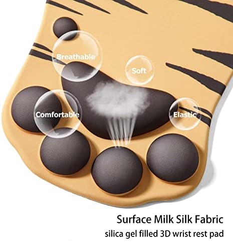 Cat Paw Mouse Pad, Ergonomic Mouse Mat with Wrist Support