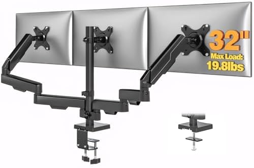 TVON Triple Monitor Stand & Monitor Arm Desk Mount up to 32 Inches