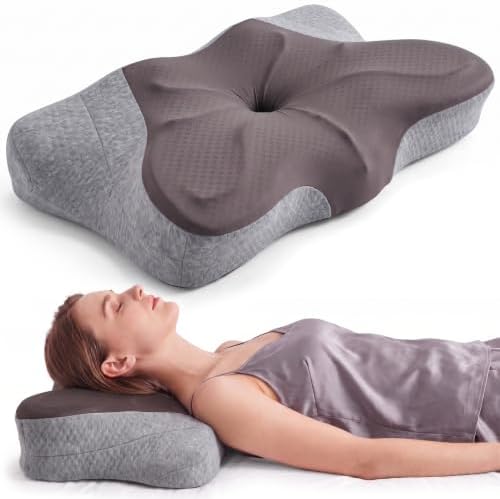 Cervical Neck Pillow, Memory Foam Contour Pillow, Queen