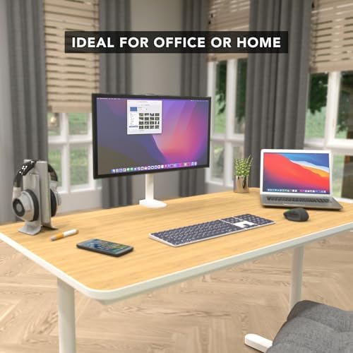 Mount-It! White Single Monitor Stand, Fits up to 32"