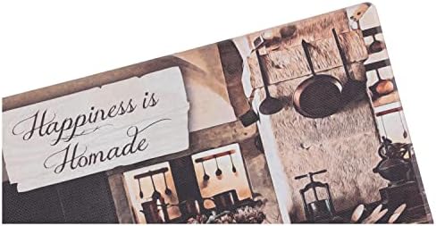 J&V TEXTILES Kitchen Runner Rugs Anti-Fatigue mats,Non Slip Waterproof Ergonomic Comfort Mat for Kitchen, Floor Home, Office, Sink, Laundry (Happiness, 20" x 36")
