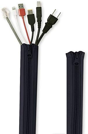 StangH Computer Cord Management Sleeve System 39 Inches, 2 Pieces -Black