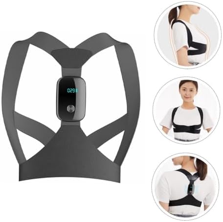 Smart Posture Corrector Belt Electronic Reminder, Back and Shoulder Hunchback Corrector for Adults, Black Adjustable Posture Brace for Back Support and Sitting Correction