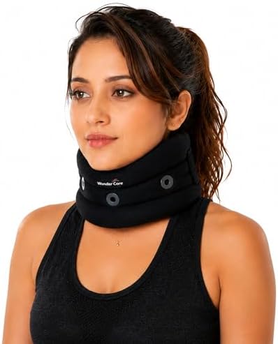 Wonder Care Neck Brace for Sleeping Cervical Collar Adjustable Neck Support Brace Relief Cervical Spine Pressure Ideal for Travel, Office Workers & Neck Injury Recovery, XX-Large