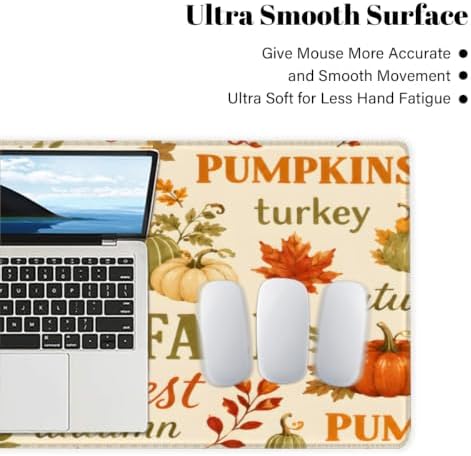 Fall Autumn Large Mouse Pad Non-Slip Rubber Long Gaming Desk Mat