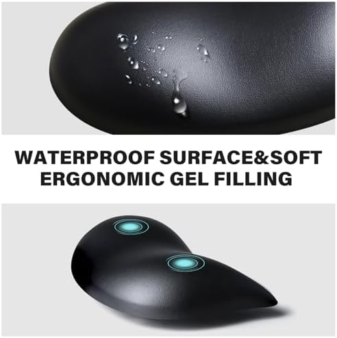 JIKIOU Ergonomic Gliding Palm Rests, Gel Mouse Wrist with Leather Surface