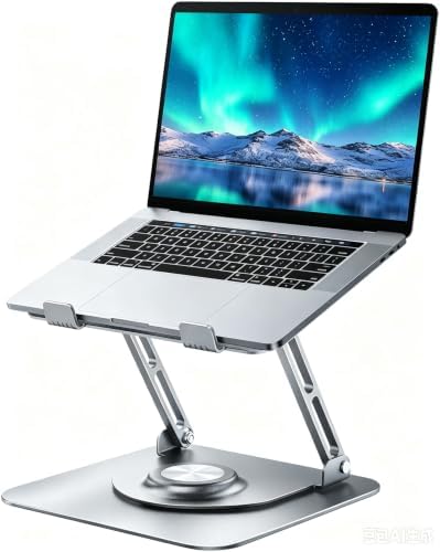 Laptop Stand for desk(360°Rotating),Aluminum laptop Riser for 10-16"Laptops