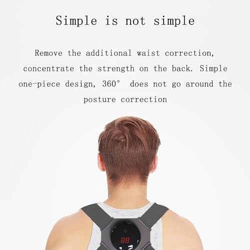 Corrector Smart Posture Monitor Posture Reminder Belt for Men and Women with Vibration Support Straightener Improves Posture and Pain Relief for Spine,Back Neck and Shoulder (Color : Touch)