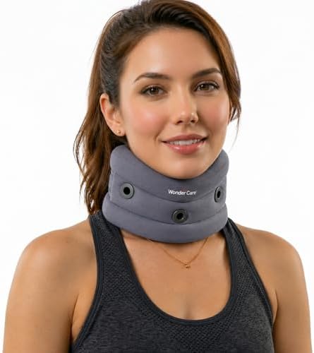 Wonder Care Neck Brace for Sleeping Cervical Collar Adjustable Neck Support Brace Relief Cervical Spine Pressure Ideal for Travel, Office Workers & Neck Injury Recovery, XX-Large