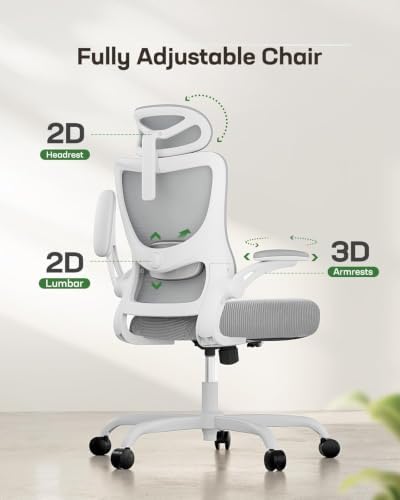 Marsail Ergonomic Office Chair with 3D Armrests, Pack of 4