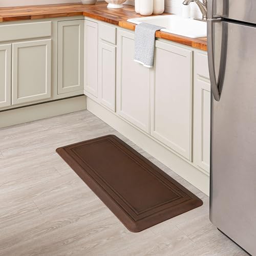 Tempur-Pedic Ultra Comfort Anti-Fatigue Frame Copper 1' 8" x 3' 6" Kitchen Floor Mat Cushioned Ergonomic Standing Desk Mat Waterproof Non-Skid Foam