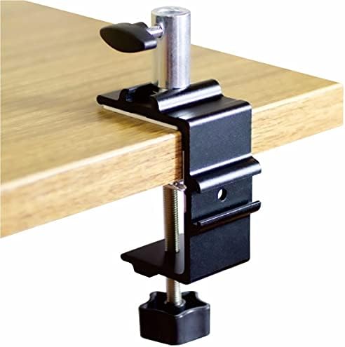 Heavy Duty Replacement Clamp for 1/2” Base Magnifying Lamp，Desk Lamp，Magnify Lamp，Swing Arm Lamp，Mic Microphone Suspension Boom Scissor Mount(Black)