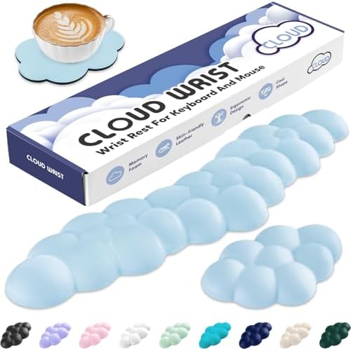 Sushret Cloud Wrist Rest for Keyboard and Mouse, Cloud Keyboard Wrist Rest