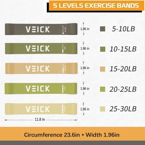 VEICK Resistance Bands with Handles, Exercise Tube Bands Set for Workouts