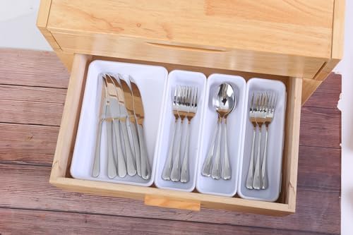 Kutesna 15PCS Interlocking Drawer Organizer, Plastic Desk Organizer Set