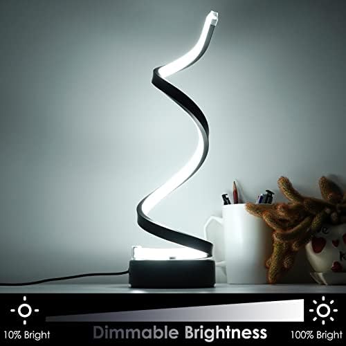 NUÜR Table Lamps for Living Room Set of 2, Black Dimmable LED Lamp, Small Bedside Lamps, Nightstand Lamp for Bedroom Office Home Living Room