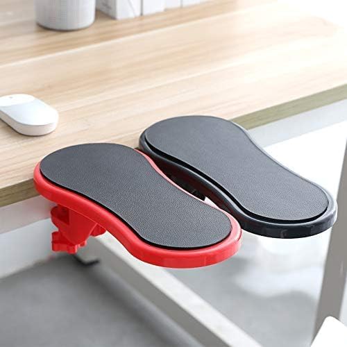 Computer Arm Rest for Desk, Adjustable Ergonomic Wrist Rest Support for Keyboard Armrest Extender Rotating Mouse Pad Holder Desk Extender Arm Wrist Rest Shelf for Table, Office, Chair, Desk, Black