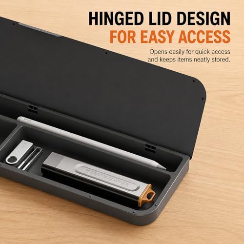 Keyboard Wrist Rest with Partition Storage Box,PU 15 Inch Mechanical Keyboard Palm Support for 98-Key Setup and Office Desk, Ergonomic Typing Pad