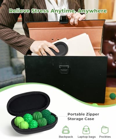 Silicone Magnetic Sensory Balls Fidget Toys,8 Pack Office Stress Toys,Green