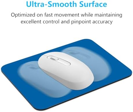 Dapesuom Small Mouse Pad, 6 x 8 Inch Thick Rubber Premium-Textured Non-Slip Portable & Washable Mini Mouse Mat for Women Men Wireless Laptops Keyboard Tray Gaming Computer Office Travel, Dark Blue