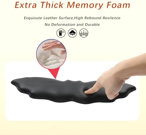 Goth Keyboard Wrist Rest - Soft Leather Halloween Bat Wrist Pad