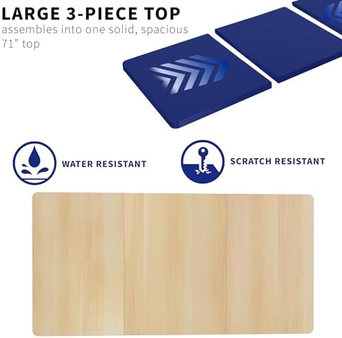 VIVO Light Wood 71 x 36 in Table Top, DESK-TOP72-36C