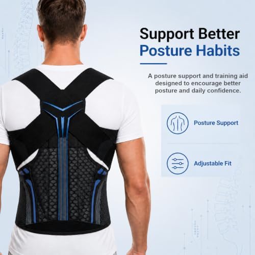 Back Brace Posture Corrector for Men, Adjustable Back Support Brace