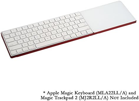 CraftMaster Union Tray for Apple Magic Keyboard and Apple Magic Trackpad 2 - Metal Dock Stand Controls Your iMac or Laptop Remotely, Premium Home and Office Accessory - Red