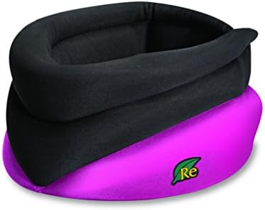 Caldera Releaf Neck Rest – Soft Neck Brace for Neck Pain and Support, Comfortable Neck Brace for Sleeping, Cervical Collar Neck Support Brace for Travel, Reading & Relaxation - Large, Fuchsia