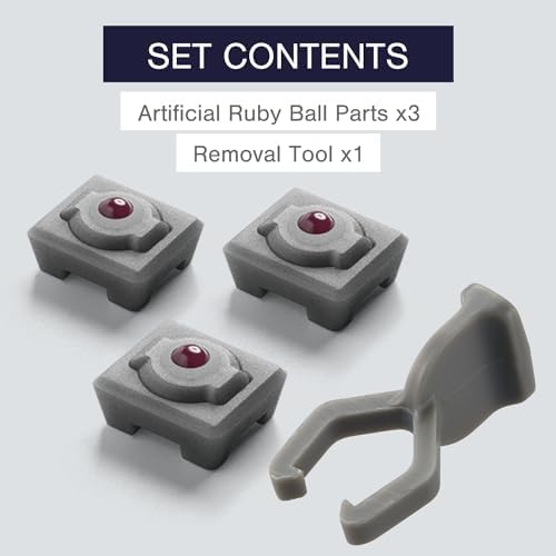 ELECOM Trackball Replacement Ruby Ball Bearing Unit,Compatible IST Trackball M-IT10 and M-IT11, Gray (M-RS10)