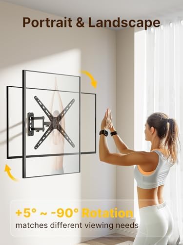 monTEK Full Motion TV Wall Mount for 13-55 Inch TVs up to 55 lb