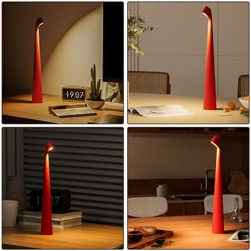 HAPYGI Cordless Rechargeable Reading Metal Table Lamp, 3-Level Brightness