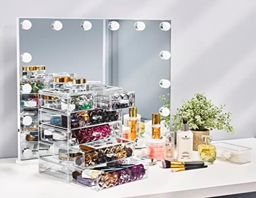 Sorbus 6-Drawer Makeup Organizer with Small & Wide Drawers (Diamond)