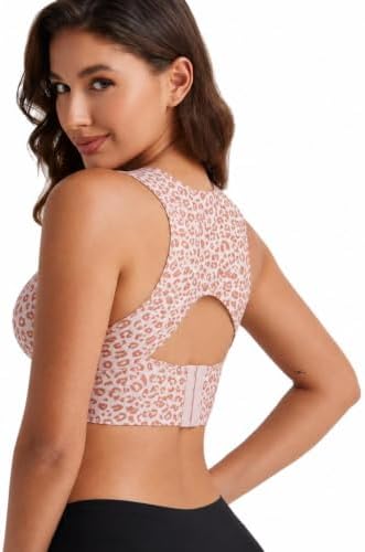 Posture Bra for Women - Front Closure Cross Back Corrector Bras Wireless Seamless Full Support Push Up Bralettes