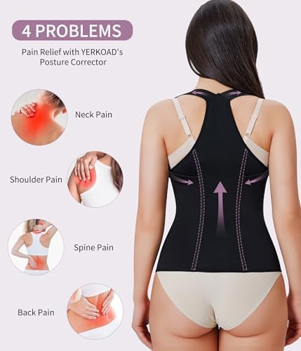 YERKOAD Back Brace for Women Breathable Back Straightener Posture Corrector