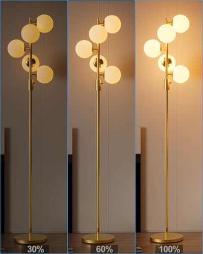 Lightdot Globe Floor Lamp Mid Century Modern Floor Lamp for Living Room