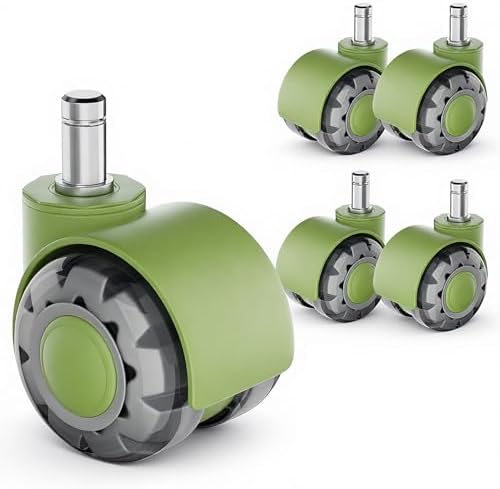 Office Chair Wheels 2" Roller Blade Rubber Chair Casters Replacement