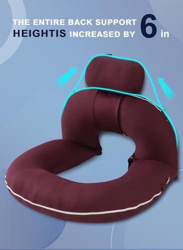INSEN Reading Pillow, Back Pillow for Sitting in Bed and Couch, Gaming Pillow for Adults, Sit Up Support for Bed